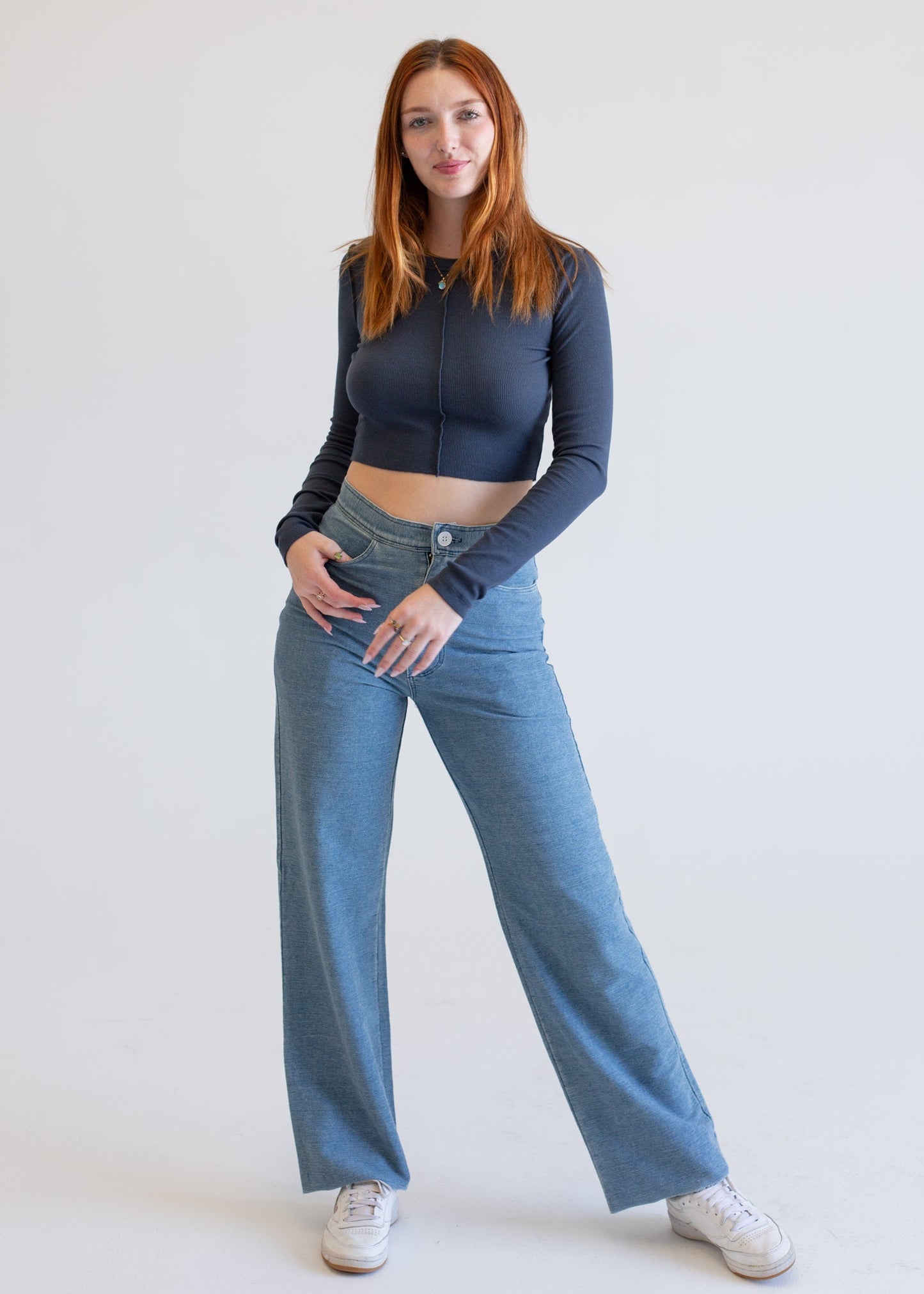 Glee + Co Indigo Wide Leg Pant in M view 6 - Indigo Wide Pants (bottom)