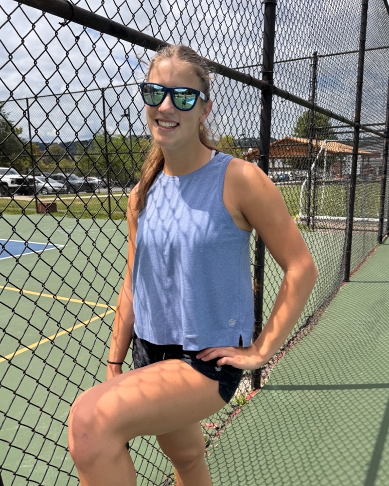 Goal Five Boxy Crop Tank in Coastal view 13 - Boxy Crop Tank Top