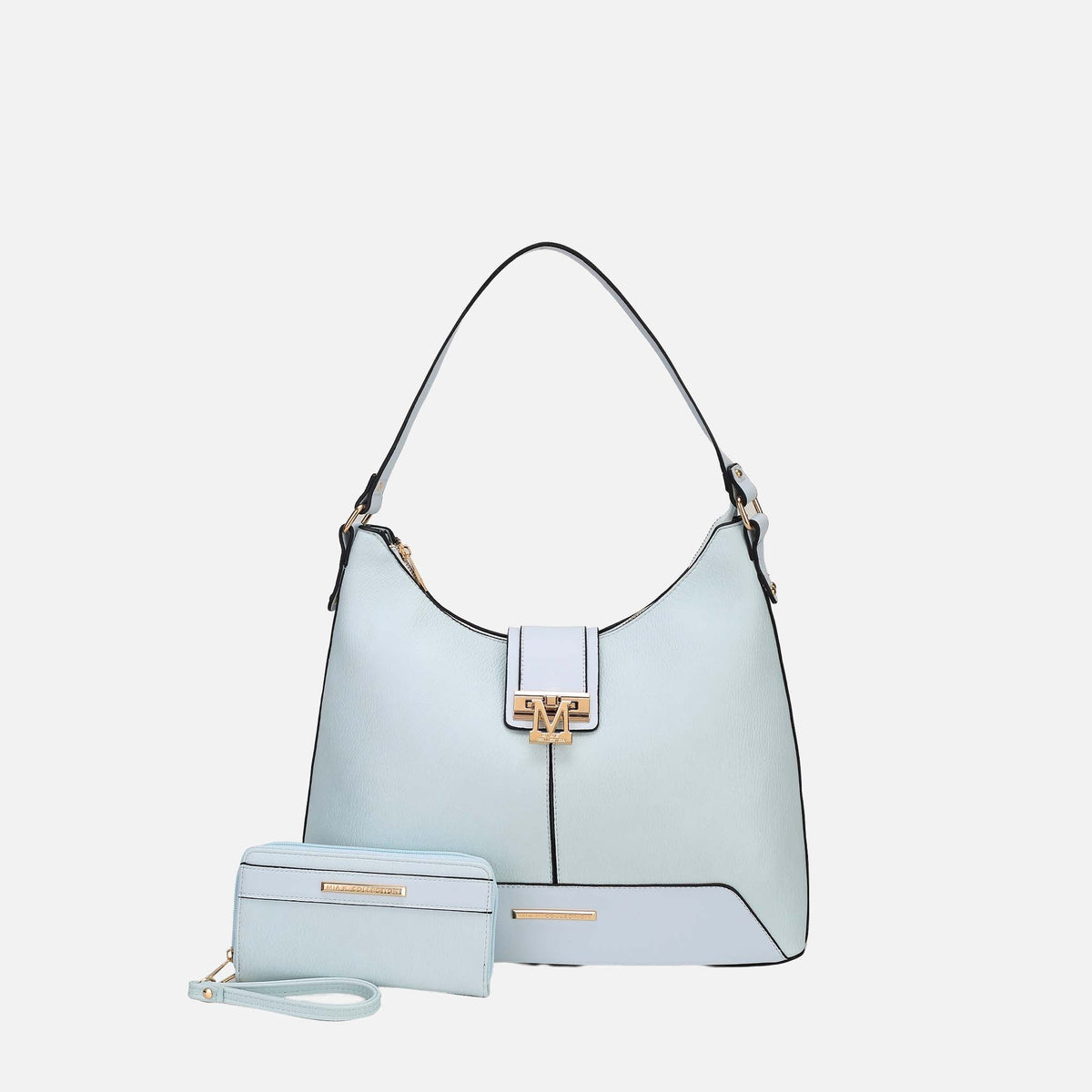 Graciela Solid Hobo Bag and Set in Navy view 3 - Set Bag (one-piece)
