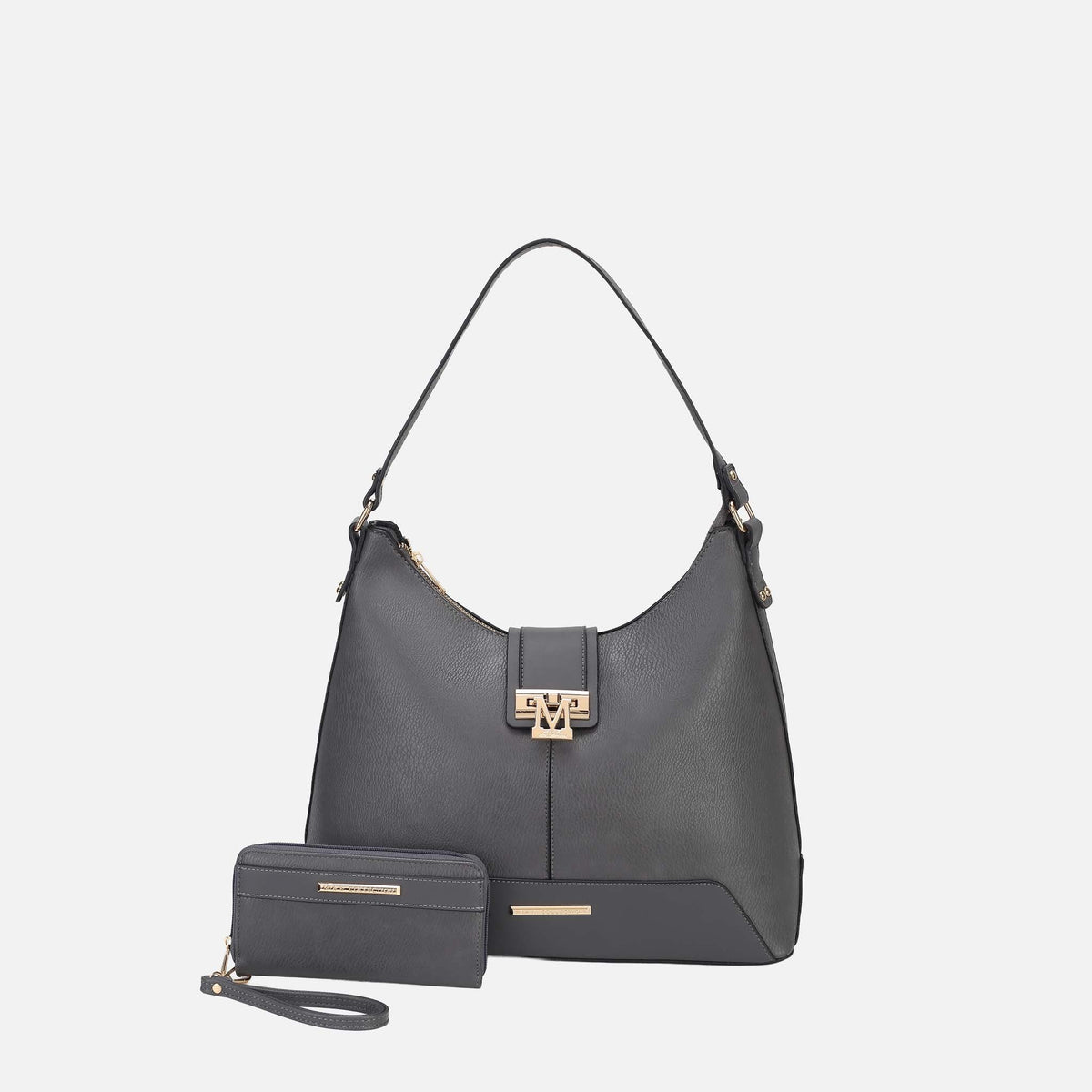 Graciela Solid Hobo Bag and Set in Olive view 4 - Set Bag (one-piece)