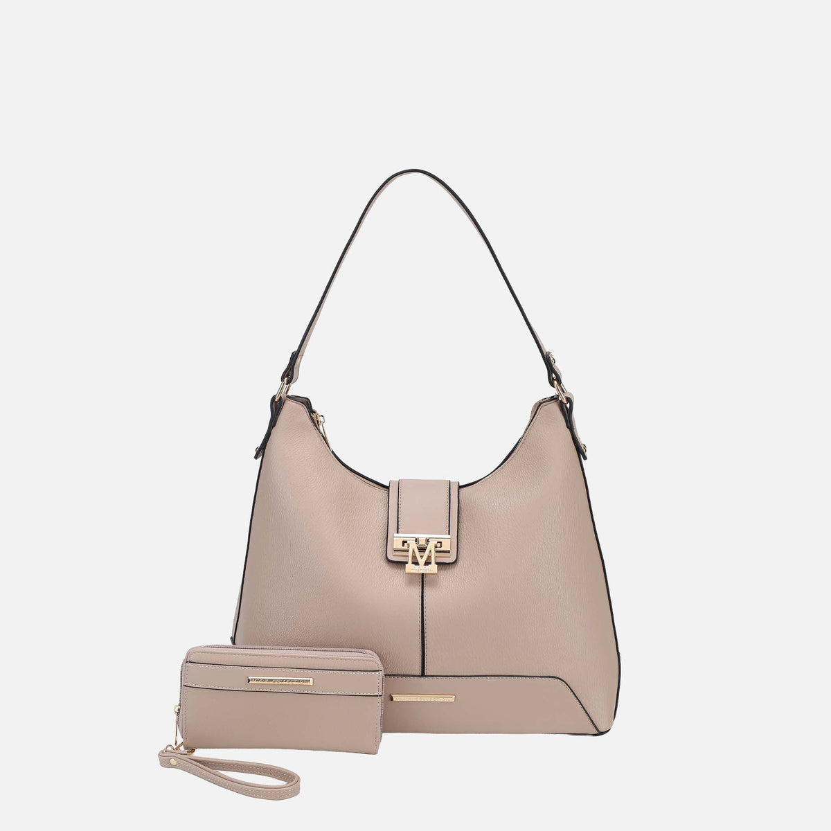 Graciela Solid Hobo Bag and Set in Pewter view 10 - Set Bag (one-piece)
