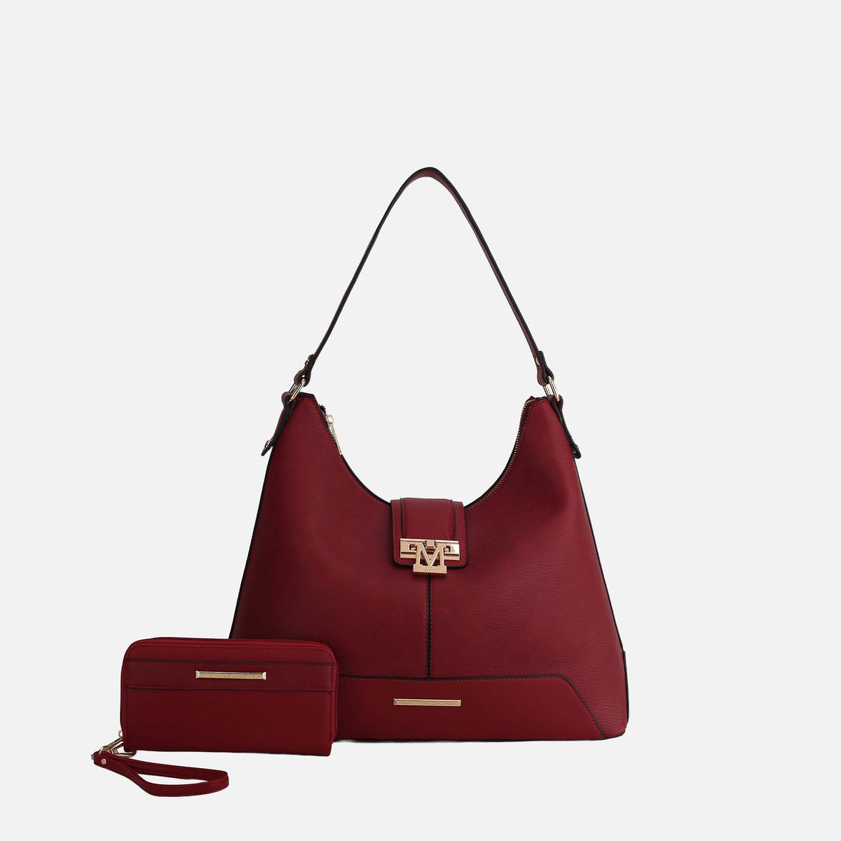 Graciela Solid Hobo Bag and Set in Pink view 9 - Set Bag (one-piece)