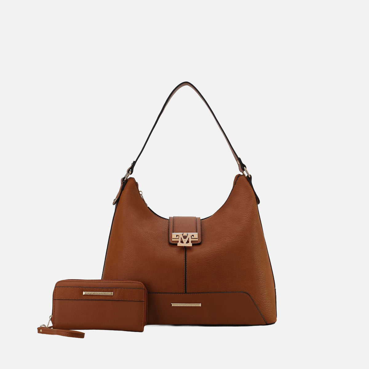 Graciela Solid Hobo Bag and Set in Taupe view 5 - Set Bag (one-piece)