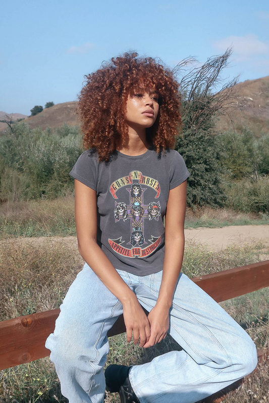 Guns N Roses Appetite for Destruction Shrunken Tee in S view 2 - Guns Roses Shirt (top)