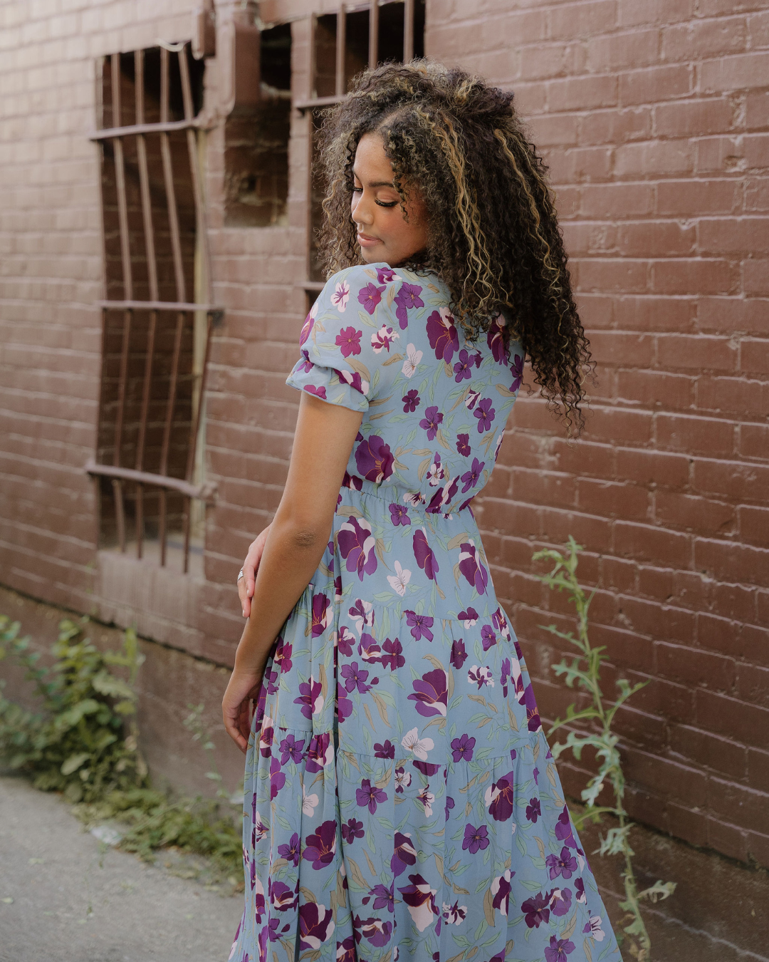 Haisley V Neck Short Sleeve Maxi Dress in Black view 6 - Halsey Short Dress
