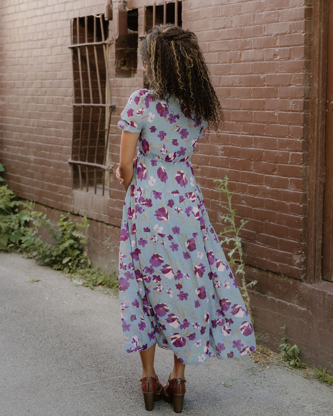 Haisley V Neck Short Sleeve Maxi Dress in Black view 7 - Halsey Short Dress