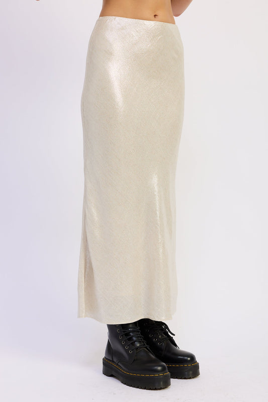 Hani Midi Skirt in Champagne view 2 - Honey Midi Skirt (dress)