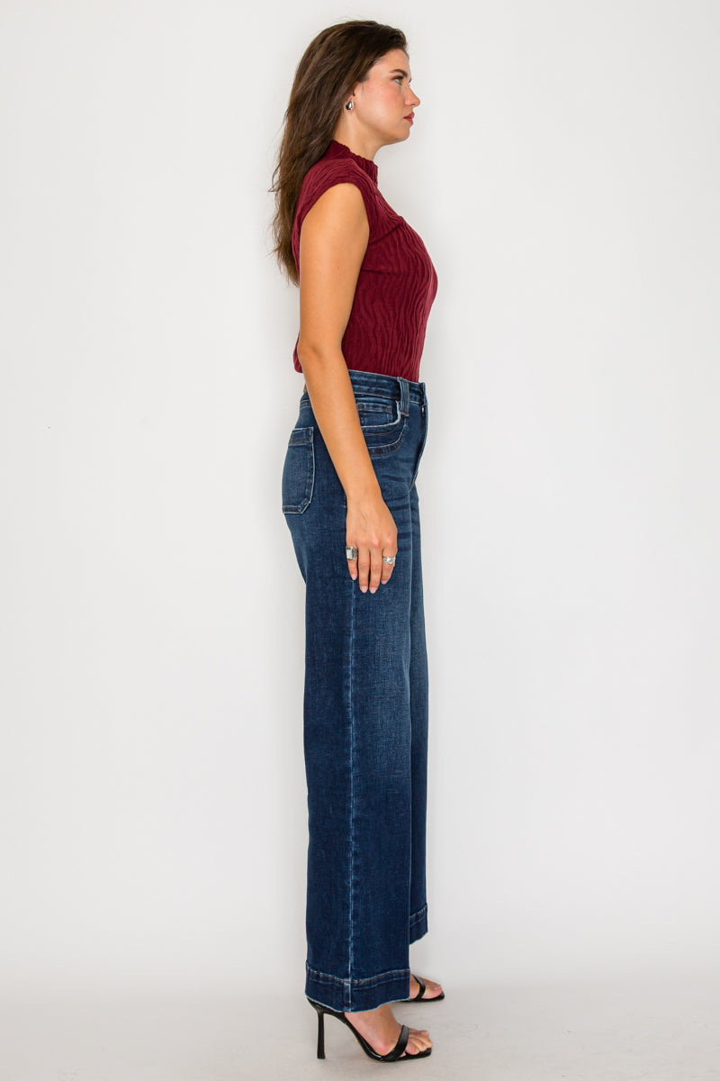 High Rise A-wide Leg Fit Jeans view 8 - High-Waisted - High Rise Jeans Women (bottom)