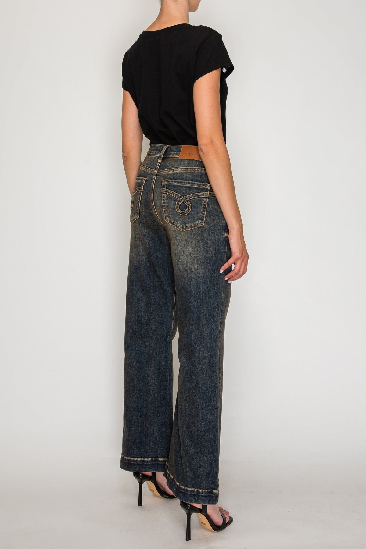 High Rise Relaxed Flare Leg Jeans view 9 - High-Waisted - High Rise Jeans Women (bottom)