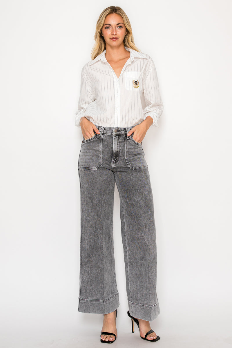 High Rise the Perfect Palazzo Jeans view 8 - High-Waisted - High Rise Jeans Women (bottom)