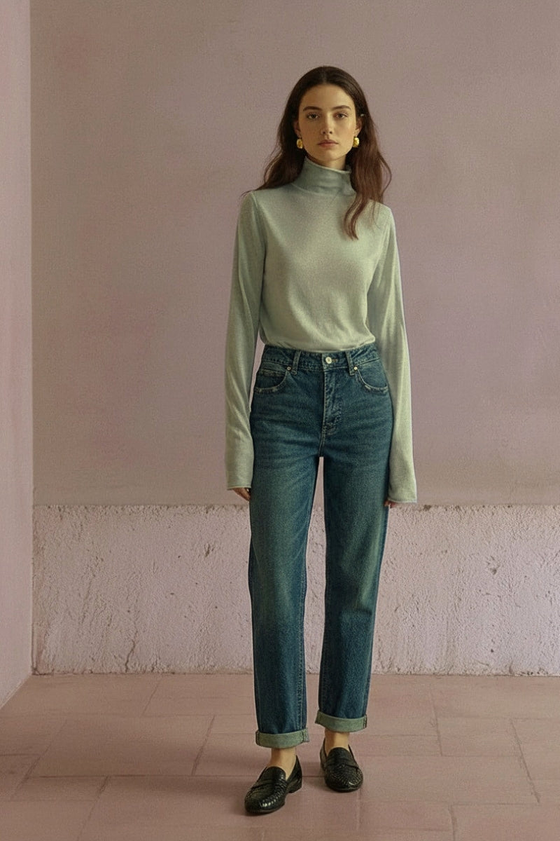 High Rise Tinted Modern Boyfriend Jeans in TINTED DARK - High-Waisted - High Rise Jeans Women (bottom)