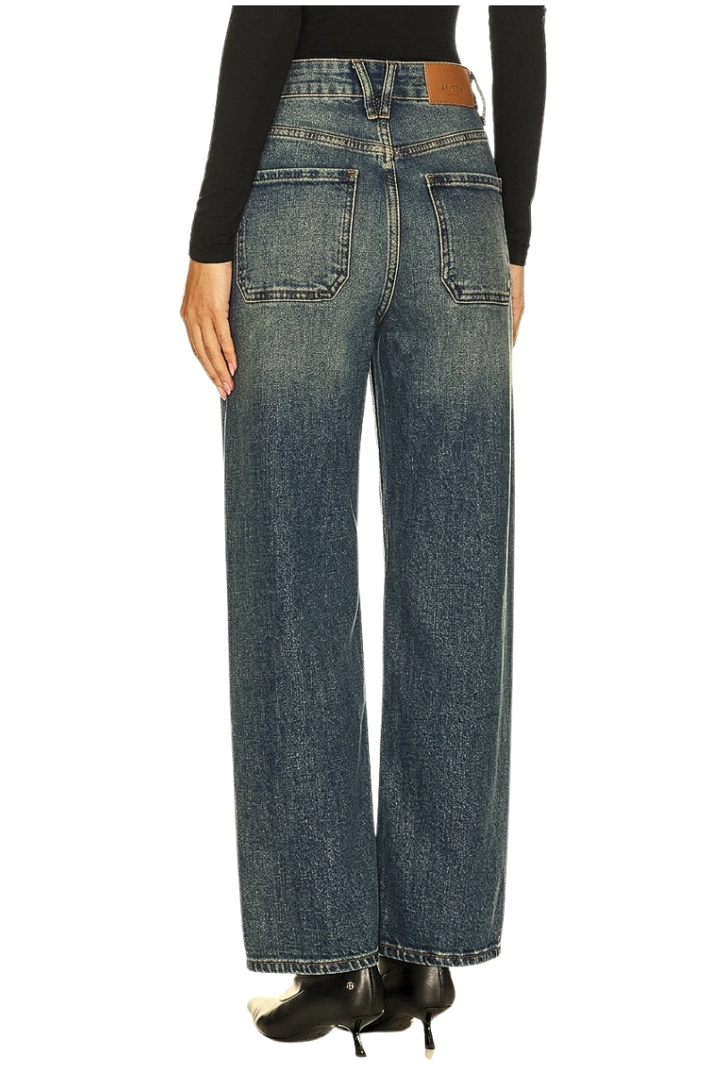 High Rise Tinted Tummy Control Palazzo Jeans in TINTED DARK view 6 - High-Waisted - High Rise Jeans Women (bottom)