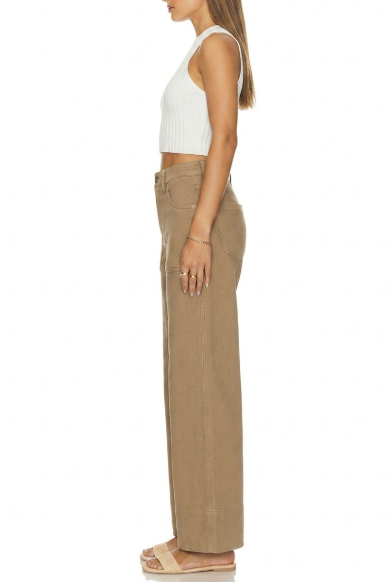 High Rise Tummy Control Garment Dyed Palazzo Jeans view 8 - High-Waisted - High Rise Jeans Women (bottom)