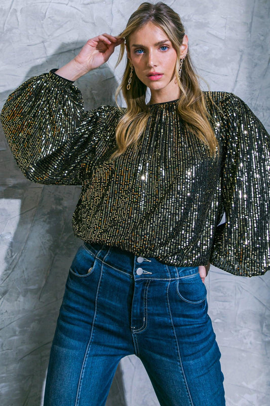 Hope You Remember Sequin Top in ROSE GOLD view 2 - Hope You Best