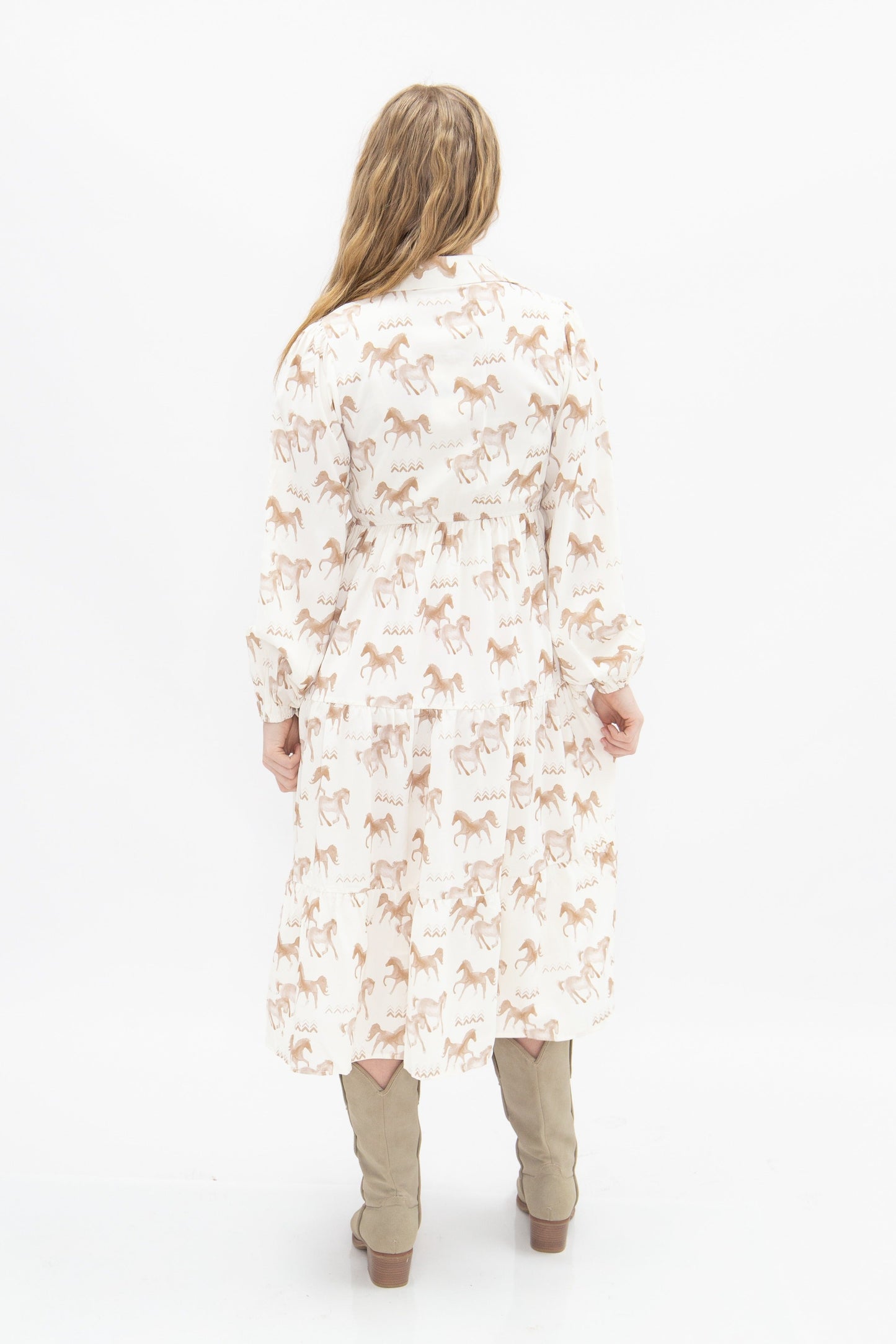 Horse Print Shirt Dress view 10 - Horse Print Dress Women