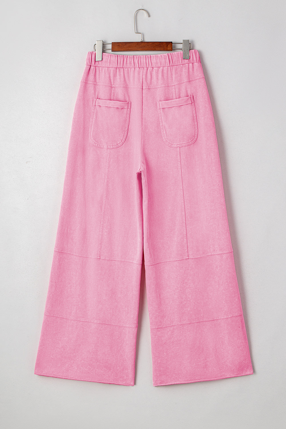 Indie & Co. Hannah Mineral Wash Exposed Seam Wide Leg Cargo Pants - Bonbon view 5 - Pants Bonbon (bottom)