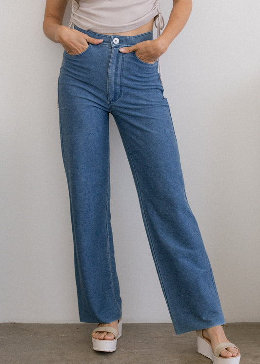 Indigo Wide Leg Pant in XS view 2 - Indigo Wide Pants (bottom)