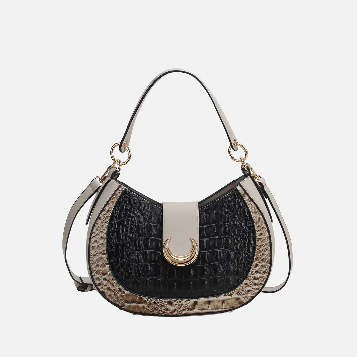 Jain Croc-embossed Shoulder Bag in Croco Red view 6 - Peta Jain Croc Bag