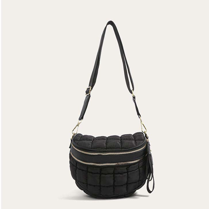 Jaya Puffer Double Zip Crossbody Sling view 12 - Jaya Bag (layer)