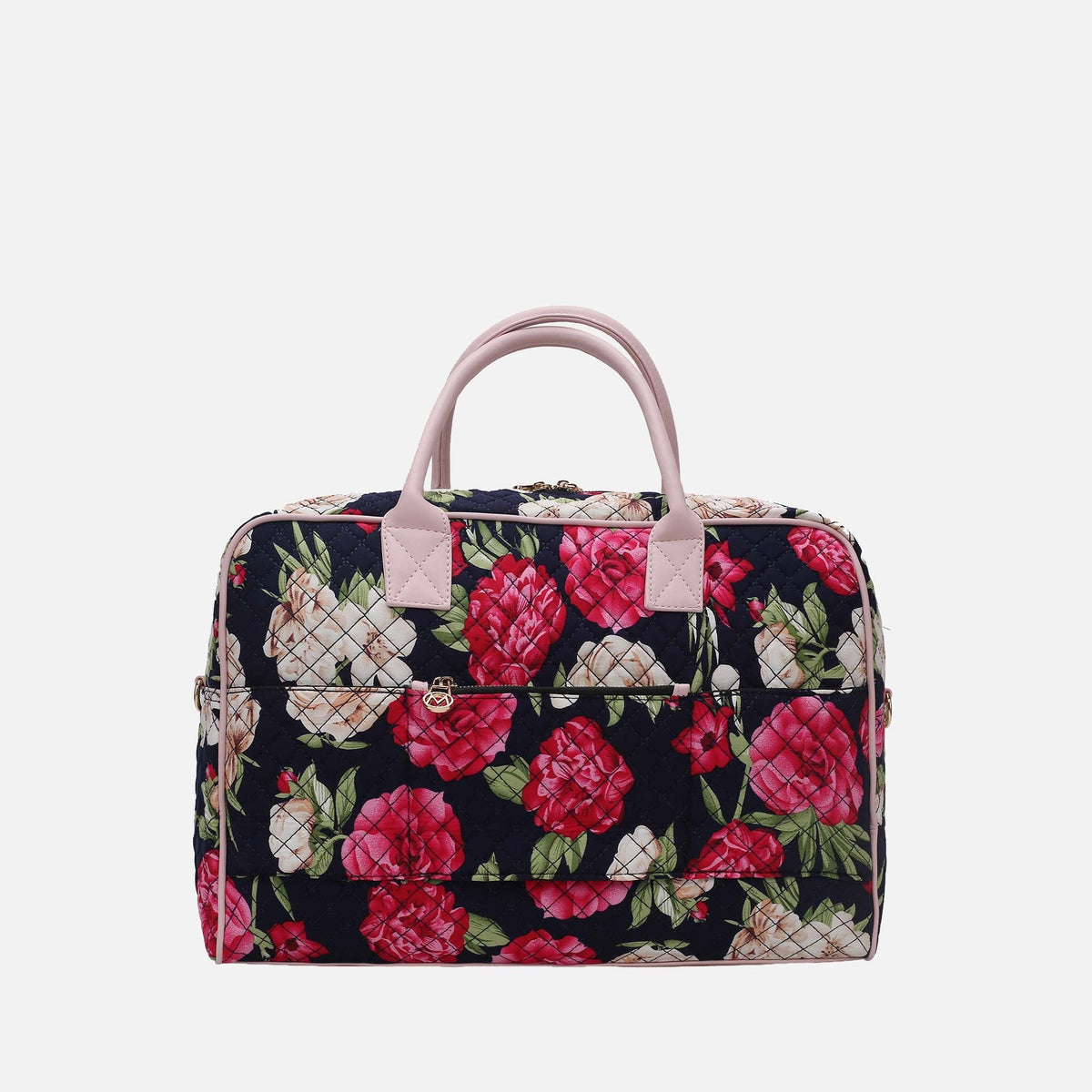 Jayla Weekender Bag in Floral Navy view 4 - Jayla Weekend Tote Bag