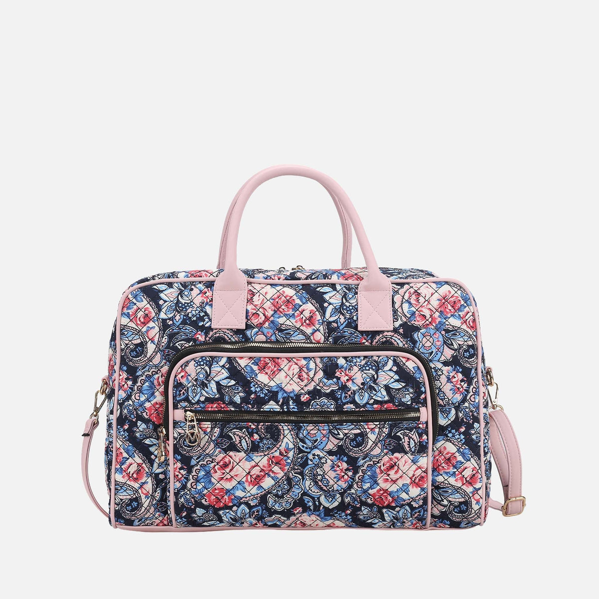 Jayla Weekender Bag in Floral White view 5 - Jayla Weekend Tote Bag
