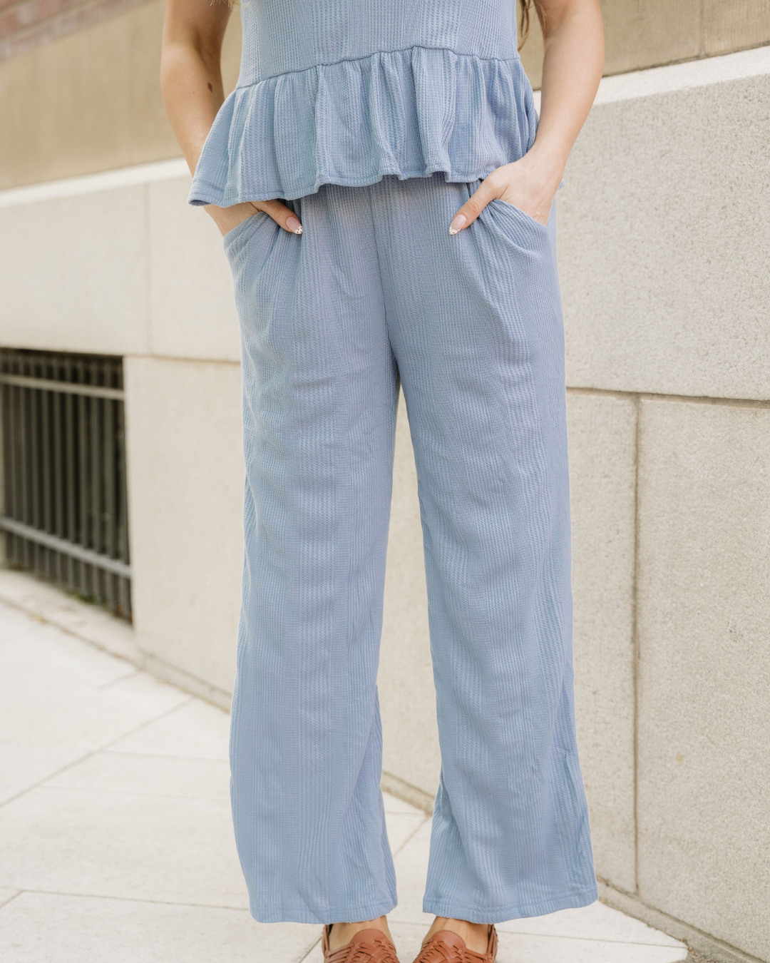 Jordan Ribbed Ruffle Tank Top and Pants Set view 7 - Jordan Ribbed Tank Top