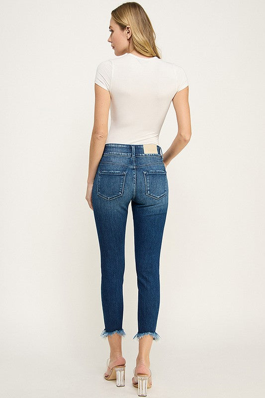 Josephine High Rise Ankle Skinny with Double Button Jeans in 13 (30) view 7 - High-Waisted (bottom)