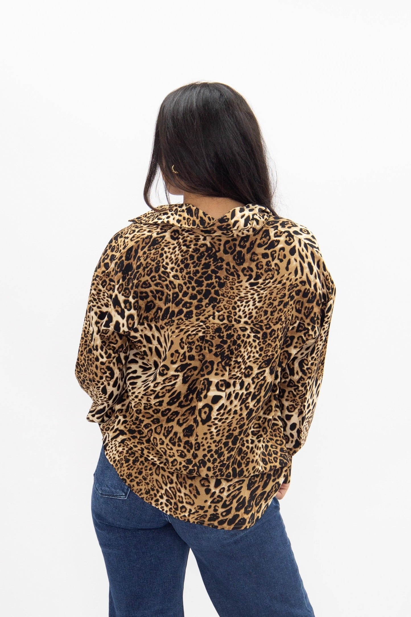 Kathryn Button-up, Leopard in Leopard view 5 - Button Leopard (top)