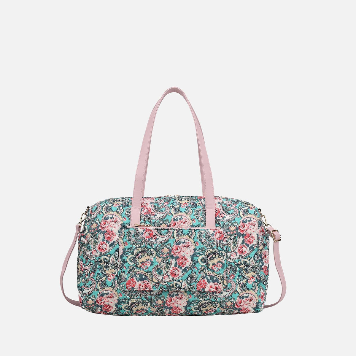 Khelani Weekender Bag in Floral Green view 3