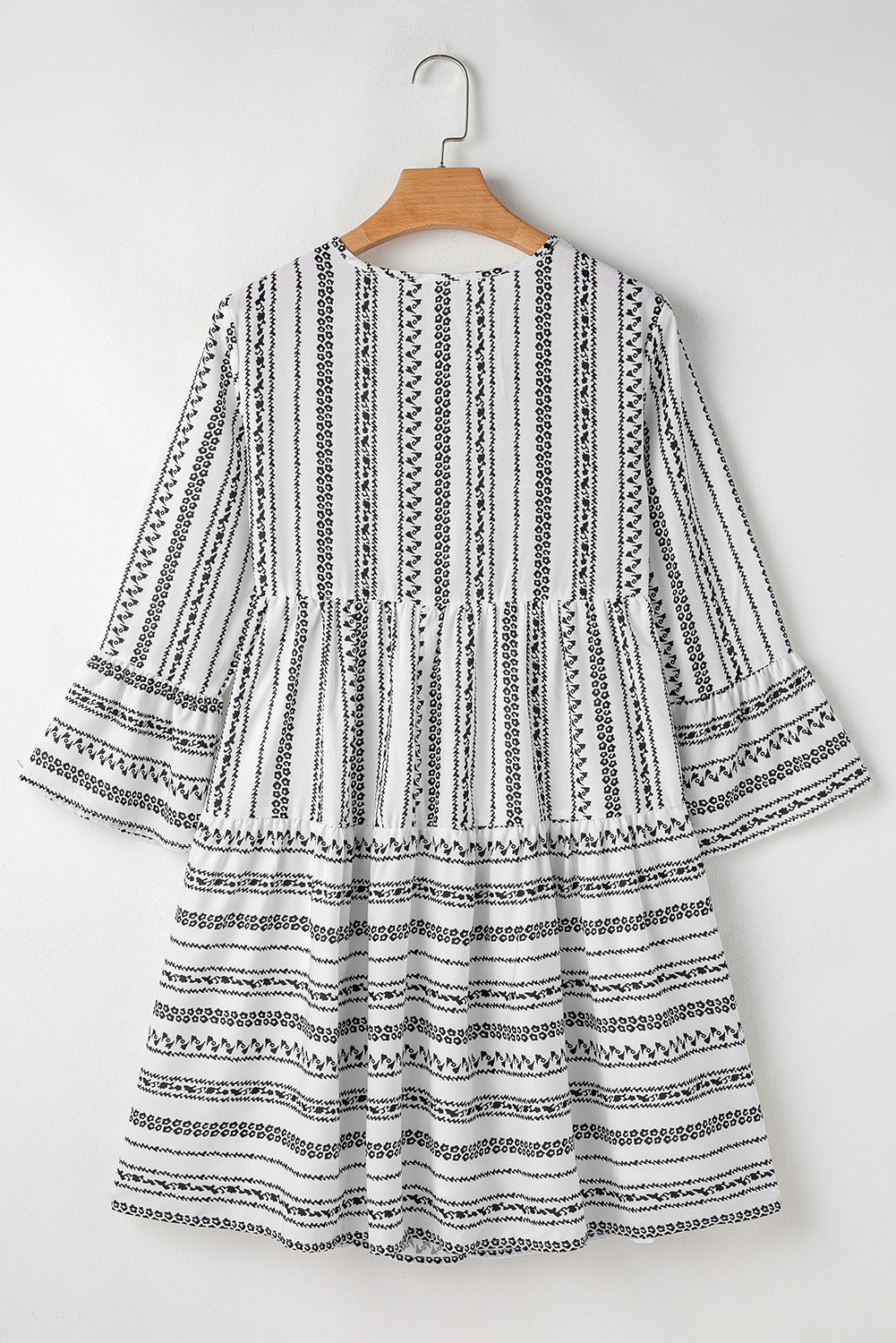 Kienna Bell Sleeve High Waist Mini Dress in L view 3 - High-Waisted - Kienna Button Front Dress