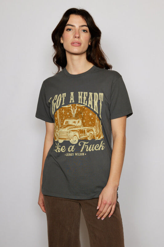Lainey Wilson Heart Like a Truck Unisex Tee in S view 2 - Lainey Wilson Teeth Before And After (top)