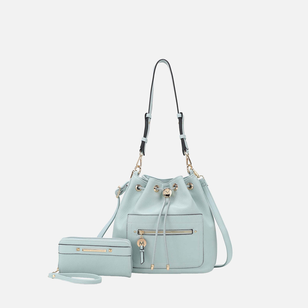 Larissa Bucket Bag and Wallet Set in Black - Larissa Mini Bag (one-piece)