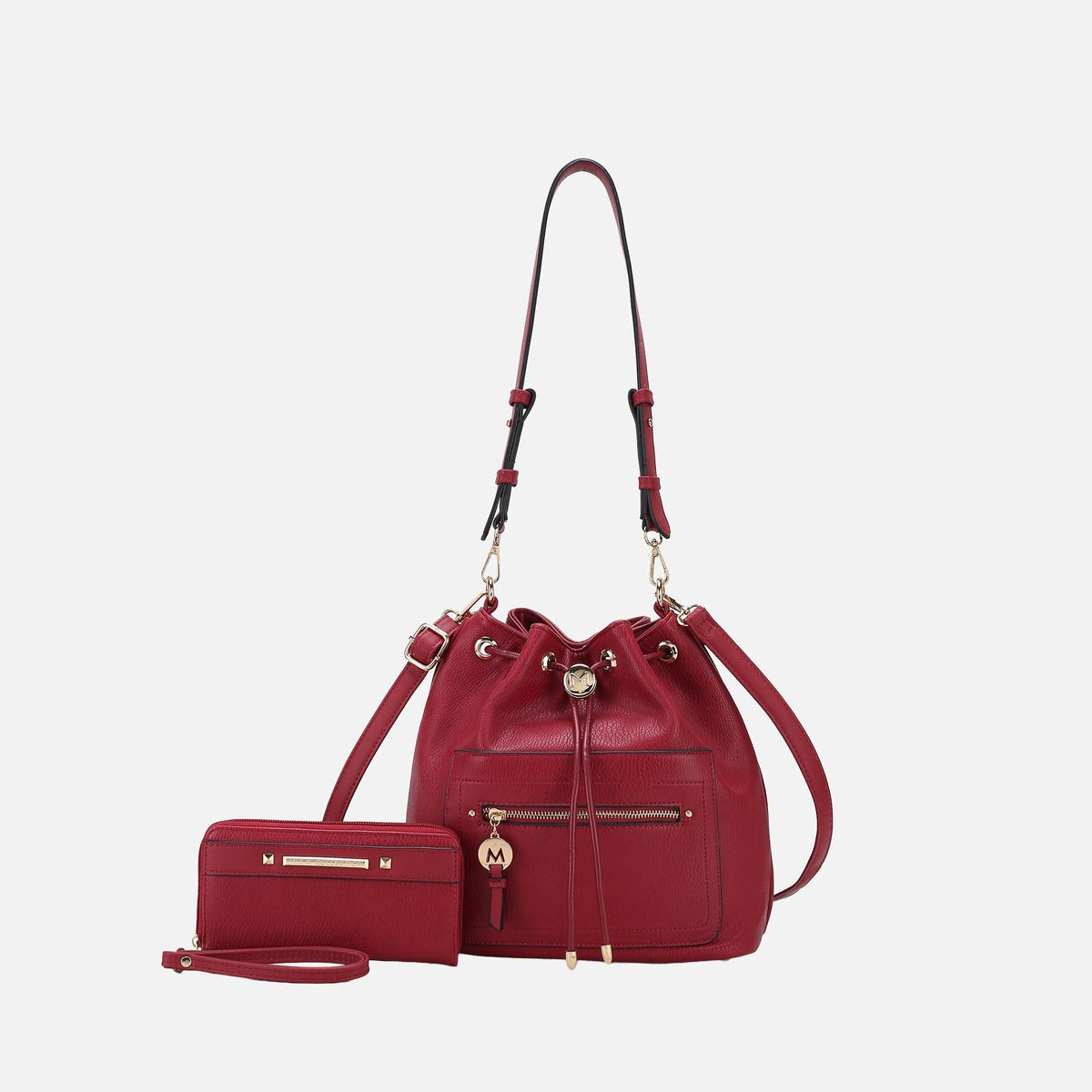 Larissa Bucket Bag and Wallet Set in Pink view 7 - Larissa Mini Bag (one-piece)