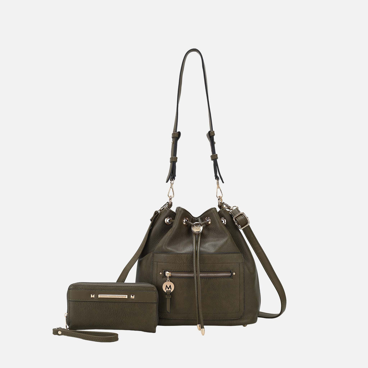 Larissa Bucket Bag and Wallet Set in Seafoam view 10 - Larissa Mini Bag (one-piece)