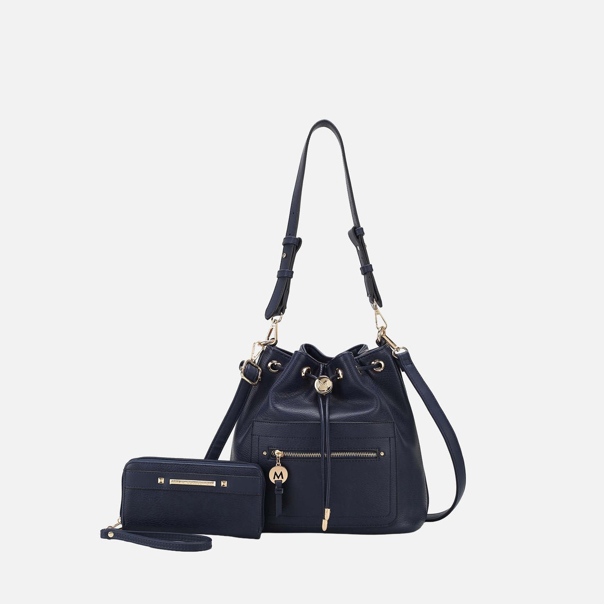 Larissa Bucket Bag and Wallet Set in Taupe view 11 - Larissa Mini Bag (one-piece)