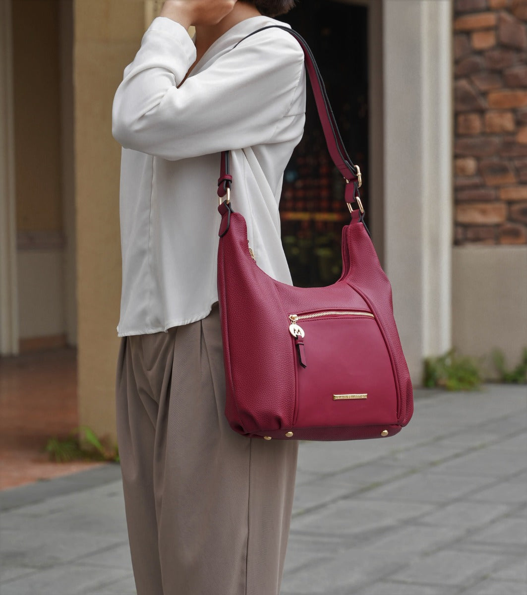 Lavinia Shoulder Bag in Chestnut view 2