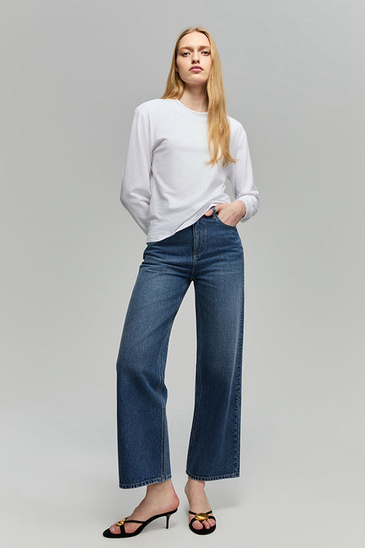 Lazy Crew Long Sleeve Hj905 in Cloud White view 2 - Lazy Crewneck (piece)