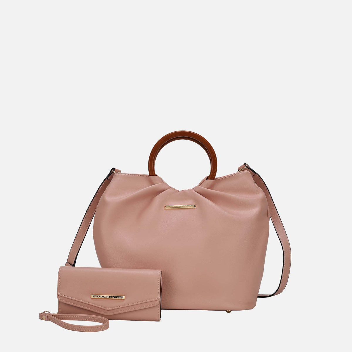Leilani Tote Bag and Wallet in Light Grey view 5