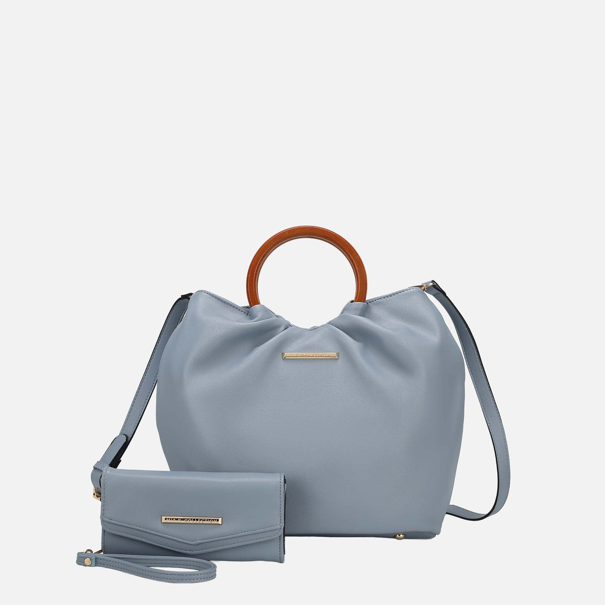 Leilani Tote Bag and Wallet in Taupe view 8