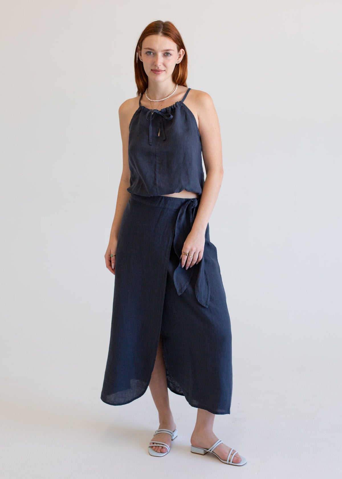 Linen Wrap Skirt - MeeeShop Women's Fashion