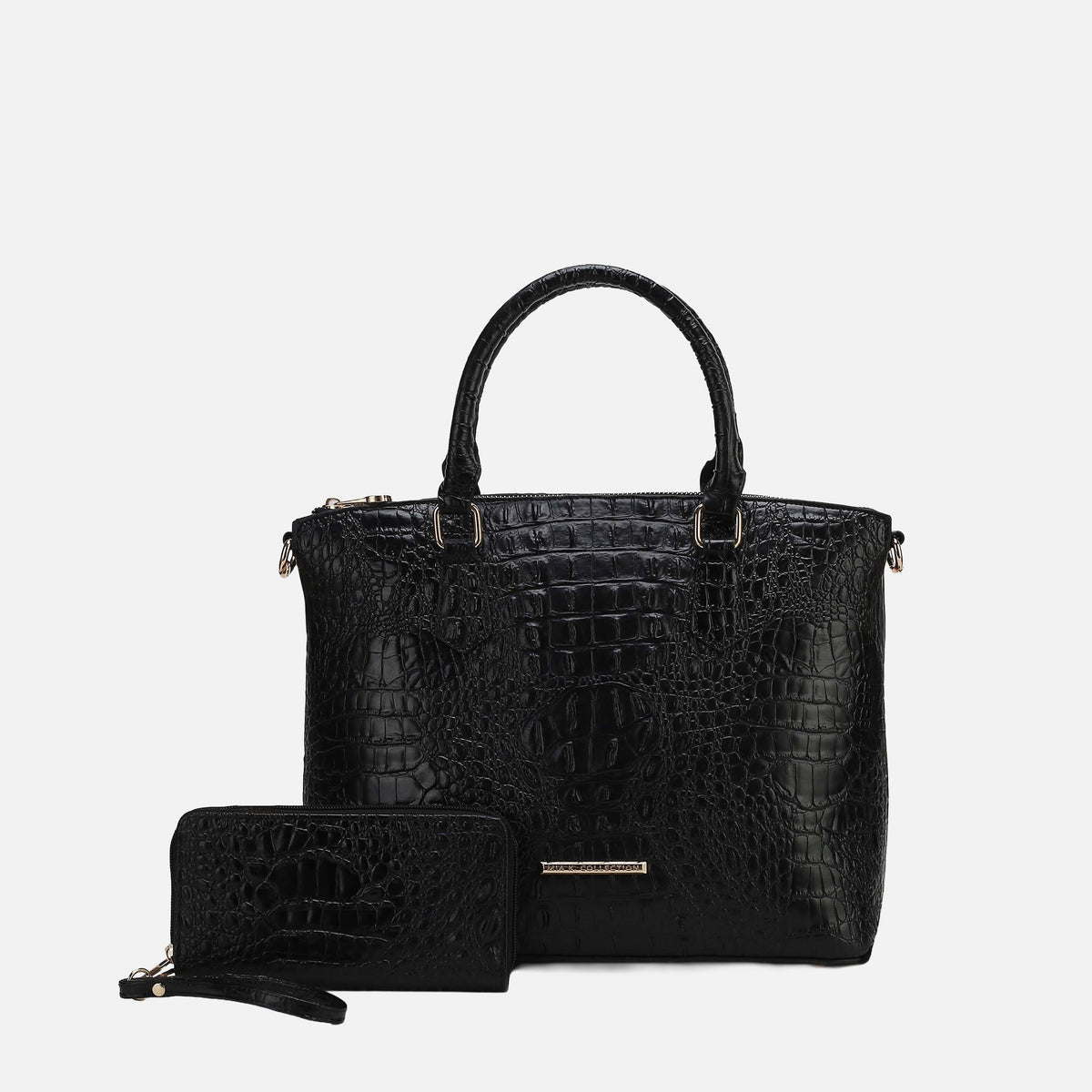 Liora Croc Embossed Tote Bag and Set in Croco Red view 6 - Lior Crossbody (one-piece)