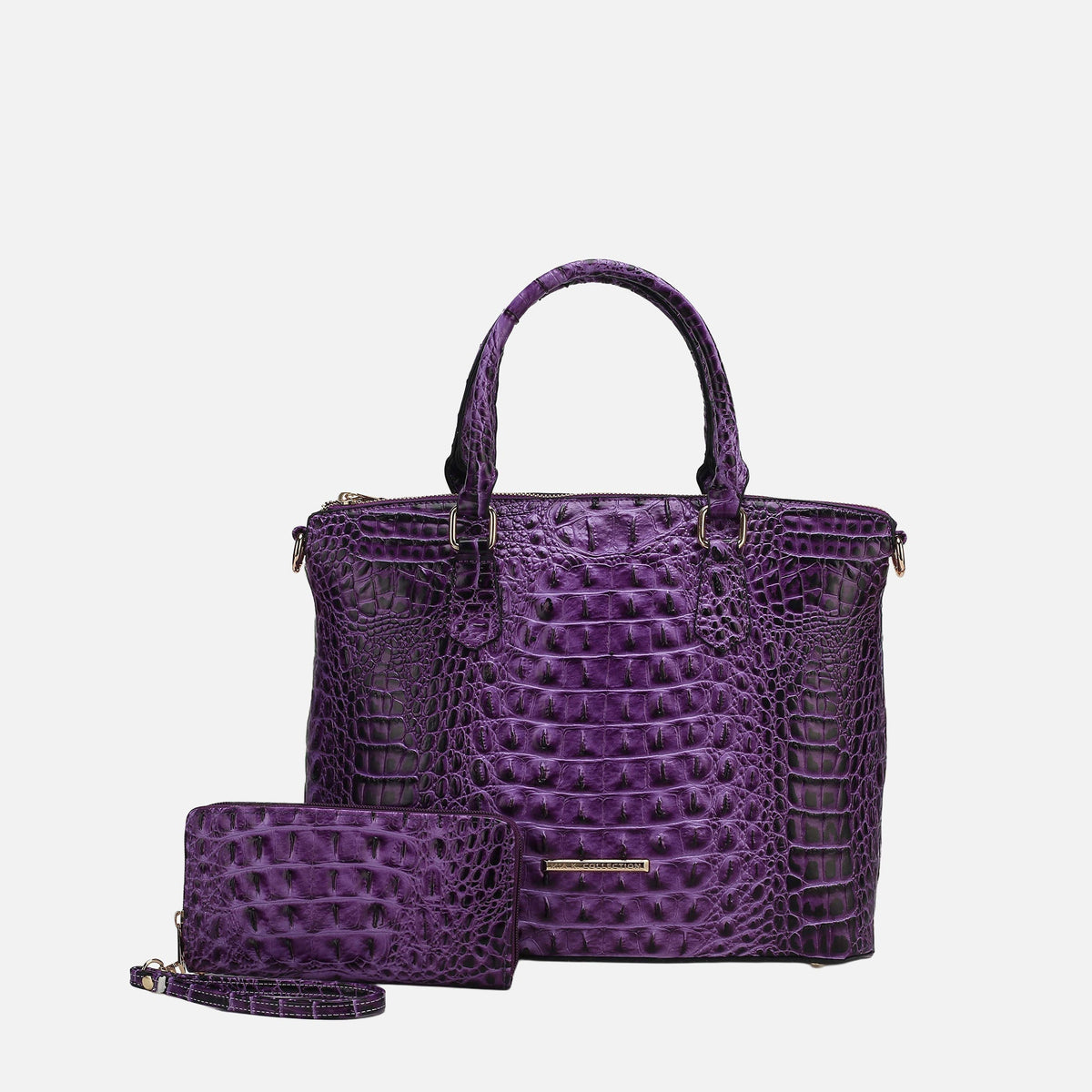 Liora Croc Embossed Tote Bag and Set in Croco Taupe view 8 - Lior Crossbody (one-piece)