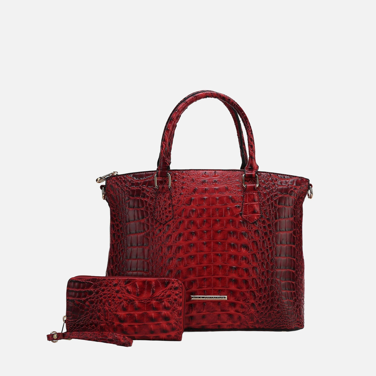Liora Croc Embossed Tote Bag and Set view 9 - Lior Crossbody (one-piece)