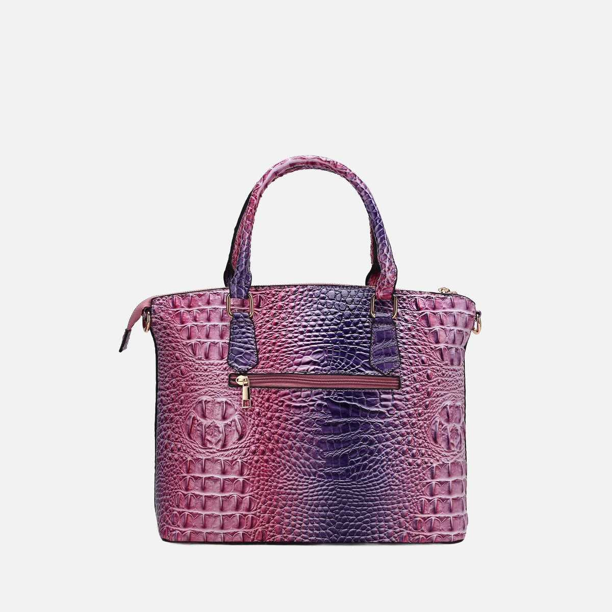 Liora Gradient Croc Shoulder Bag and Wallet Set in Croc Blue view 3 - Set Bag (one-piece)