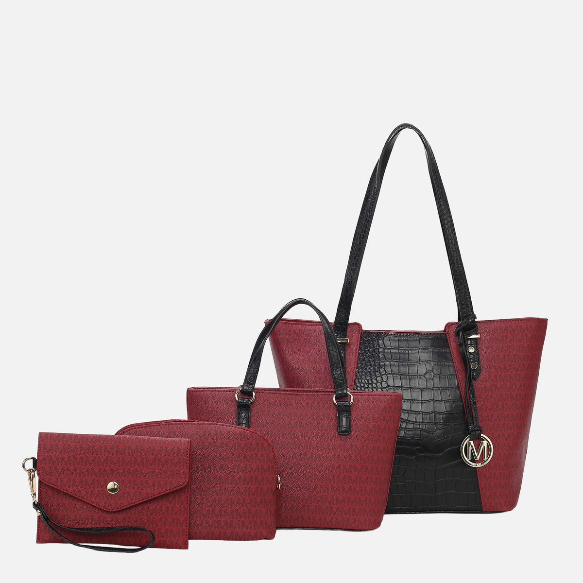 Lippa M Signature Tote and Set in Camel view 11 - Lip Tote Bag (one-piece)