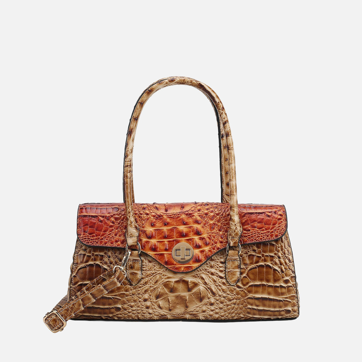 Liviana Croc-embossed Elongated Shoulder Bag view 11