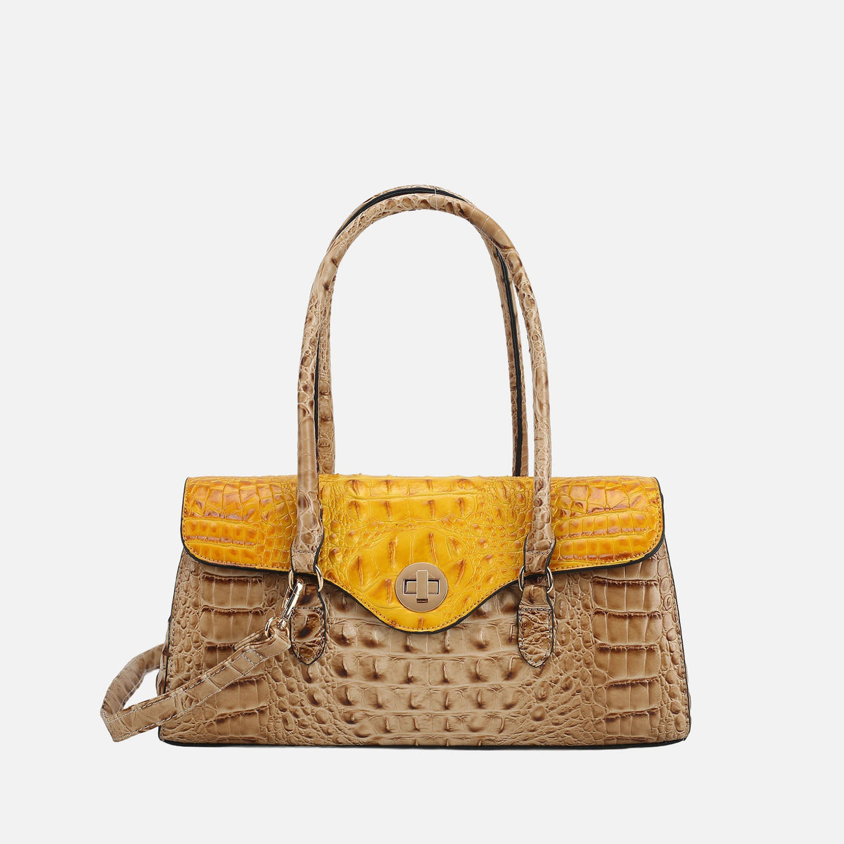 Liviana Croc-embossed Elongated Shoulder Bag view 12