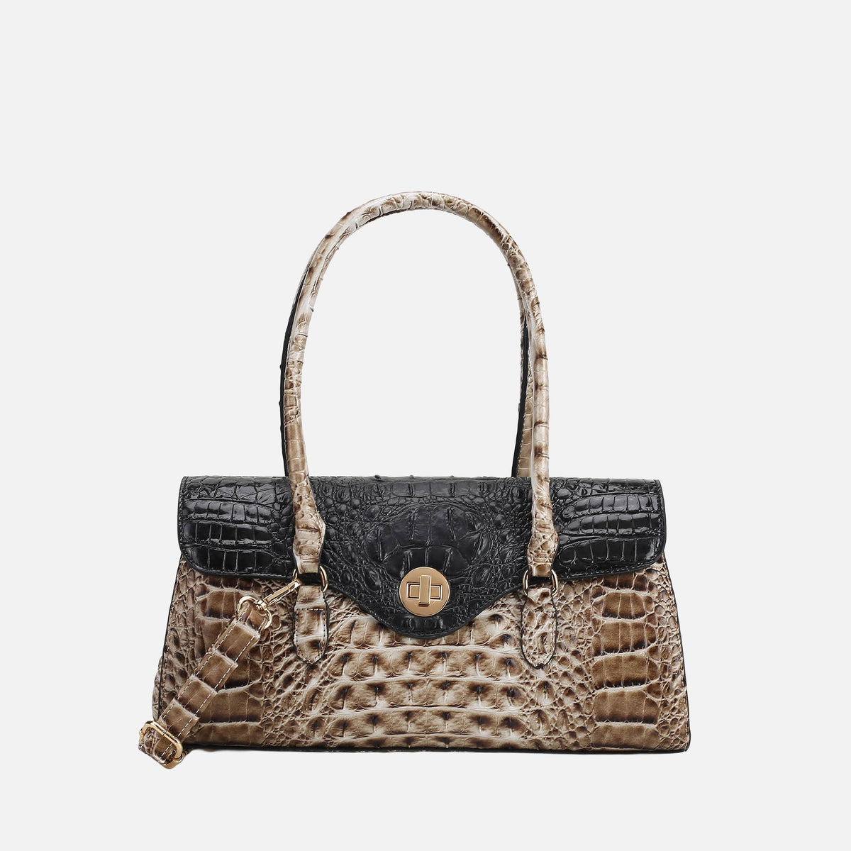 Liviana Croc-embossed Elongated Shoulder Bag view 13