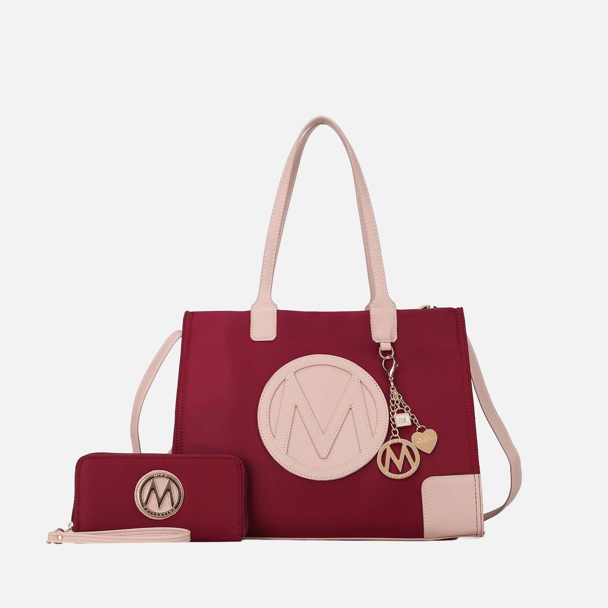 Louise Tote Bag and Wallet Set in Chestnut view 3 (one-piece)