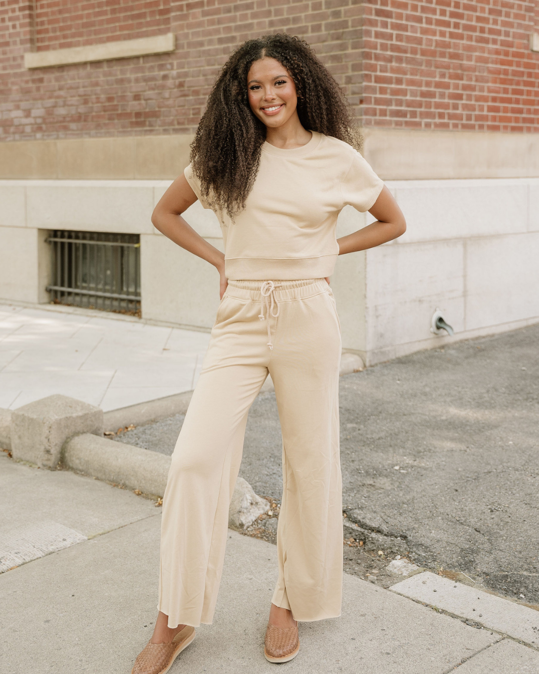Lucy Wide Leg Pants 2pcs Outfit in Light Pink view 4 - Lucy Wilde Outfits (bottom)
